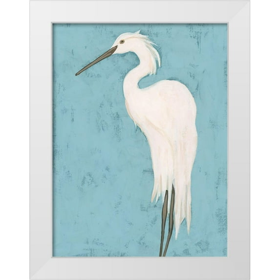 Vess, June Erica 25x32 White Modern Wood Framed Museum Art Print Titled - Heron Fresco II