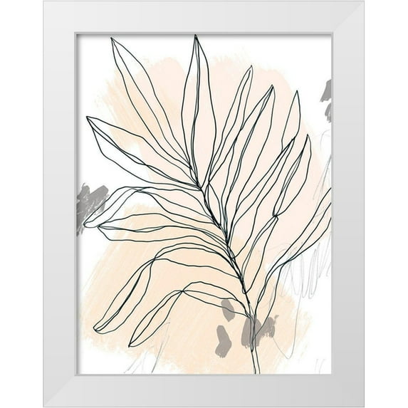 Vess, June Erica 25x32 White Modern Wood Framed Museum Art Print Titled - Palm Sketchbook II