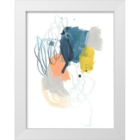 Vess, June Erica 25x32 White Modern Wood Framed Museum Art Print Titled - Spiral Context II