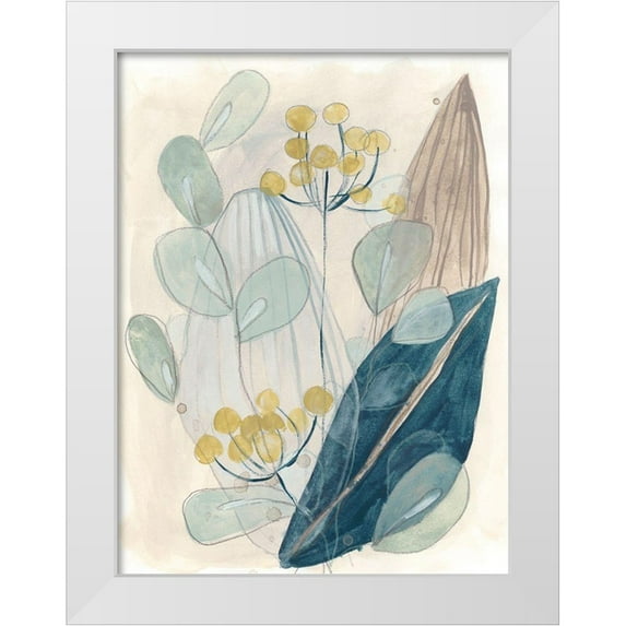 Vess, June Erica 25x32 White Modern Wood Framed Museum Art Print Titled - Terra Garden II