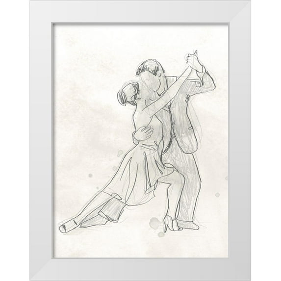 Vess, June Erica 25x32 White Modern Wood Framed Museum Art Print Titled - Vintage Ballroom II
