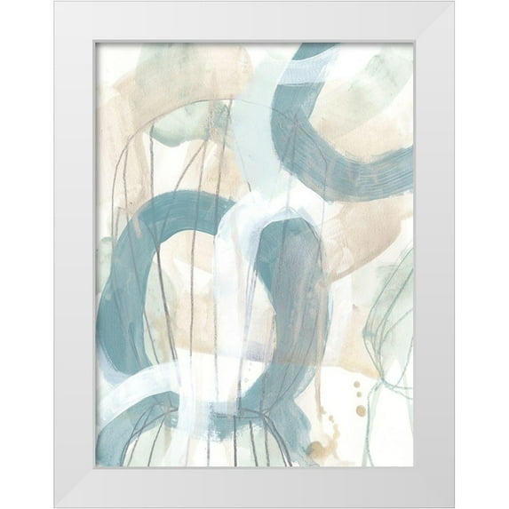 Vess, June Erica 25x32 White Modern Wood Framed Museum Art Print Titled - Water Orbit II