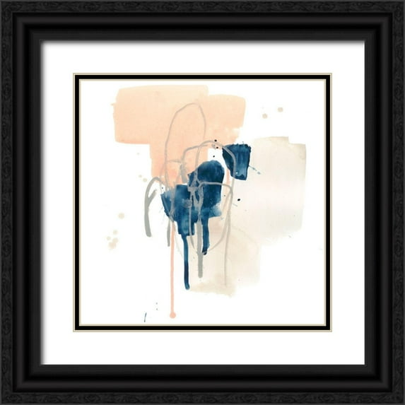 Vess, June Erica 26x26 Black Ornate Wood Framed with Double Matting Museum Art Print Titled - Azurite III