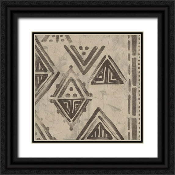 Vess, June Erica 26x26 Black Ornate Wood Framed with Double Matting Museum Art Print Titled - Bazaar Tapestry II