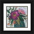 thumbnail image 1 of Vess, June Erica 26x26 Black Ornate Wood Framed with Double Matting Museum Art Print Titled - Carnivale Flora I, 1 of 4