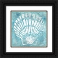 thumbnail image 1 of Vess, June Erica 26x26 Black Ornate Wood Framed with Double Matting Museum Art Print Titled - Cerulean Shell I, 1 of 4