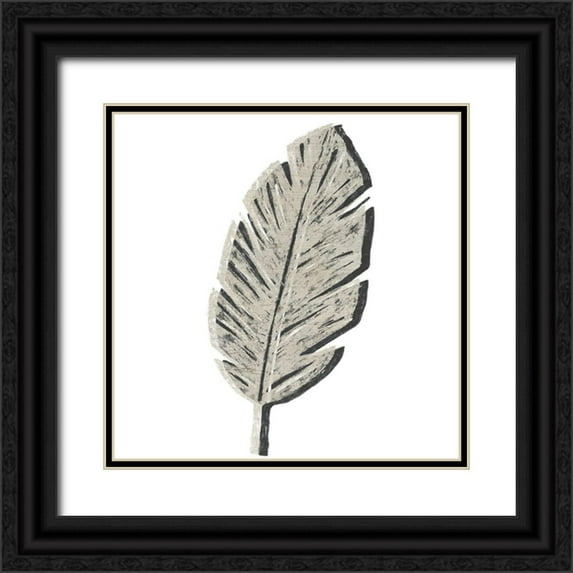Vess, June Erica 26x26 Black Ornate Wood Framed with Double Matting Museum Art Print Titled - Cut Paper Palms V