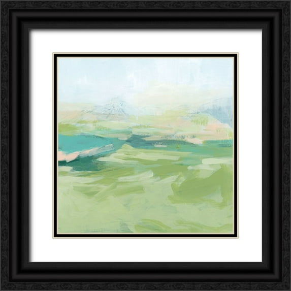 Vess, June Erica 26x26 Black Ornate Wood Framed with Double Matting Museum Art Print Titled - Field Fresco I