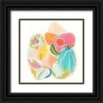 thumbnail image 1 of Vess, June Erica 26x26 Black Ornate Wood Framed with Double Matting Museum Art Print Titled - Floral Vibe III, 1 of 4
