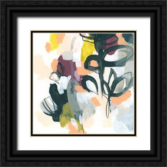 Vess, June Erica 26x26 Black Ornate Wood Framed with Double Matting Museum Art Print Titled - Garden Extraction VI