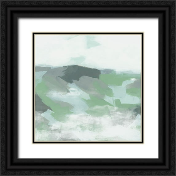 Vess, June Erica 26x26 Black Ornate Wood Framed with Double Matting Museum Art Print Titled - Green Muir I