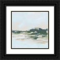 thumbnail image 1 of Vess, June Erica 26x26 Black Ornate Wood Framed with Double Matting Museum Art Print Titled - Green Stone Shoals II, 1 of 4