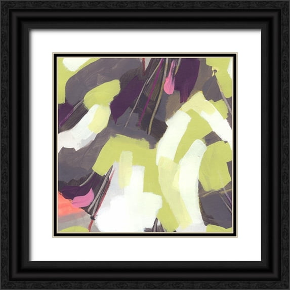 Vess, June Erica 26x26 Black Ornate Wood Framed with Double Matting Museum Art Print Titled - Martini Swirl V