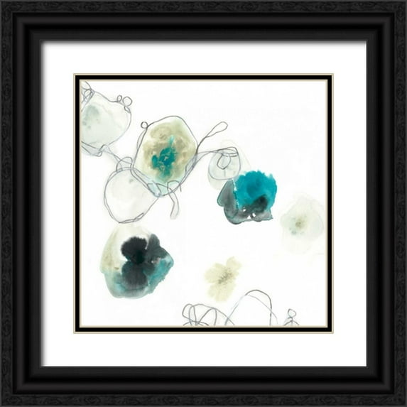 Vess, June Erica 26x26 Black Ornate Wood Framed with Double Matting Museum Art Print Titled - Microcosm IV