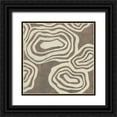 thumbnail image 1 of Vess, June Erica 26x26 Black Ornate Wood Framed with Double Matting Museum Art Print Titled - Mineral Motif IV, 1 of 4