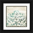 thumbnail image 1 of Vess, June Erica 26x26 Black Ornate Wood Framed with Double Matting Museum Art Print Titled - Serene Cerulean II, 1 of 4