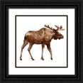 thumbnail image 1 of Vess, June Erica 26x26 Black Ornate Wood Framed with Double Matting Museum Art Print Titled - Simple Lodge Animals I, 1 of 4