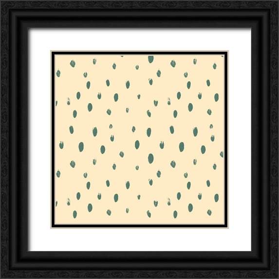 Vess, June Erica 26x26 Black Ornate Wood Framed with Double Matting Museum Art Print Titled - Simple Succulent Collection H