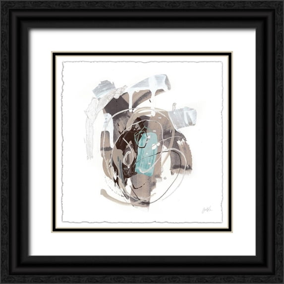Vess, June Erica 26x26 Black Ornate Wood Framed with Double Matting Museum Art Print Titled - Tranquil Marks III