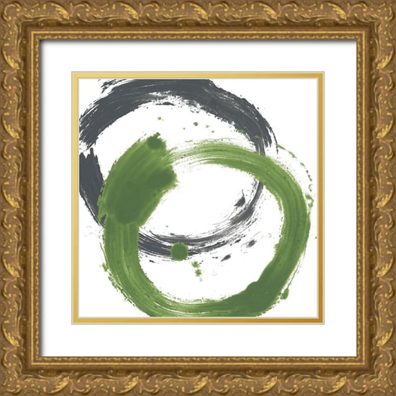 Vess, June Erica 26x26 Gold Ornate Wood Framed with Double Matting Museum Art Print Titled - Circular Reaction I