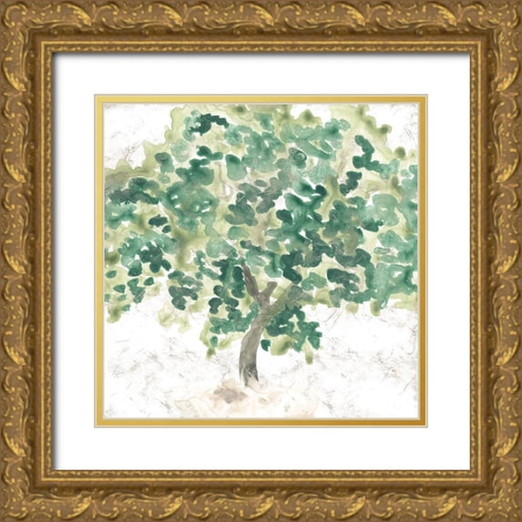 Vess, June Erica 26x26 Gold Ornate Wood Framed with Double Matting Museum Art Print Titled - Country Tree II