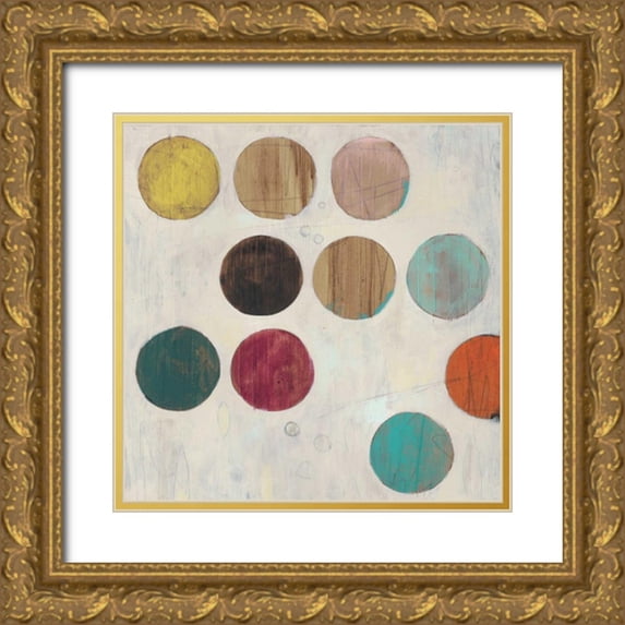 Vess, June Erica 26x26 Gold Ornate Wood Framed with Double Matting Museum Art Print Titled - Dot Matrix IV