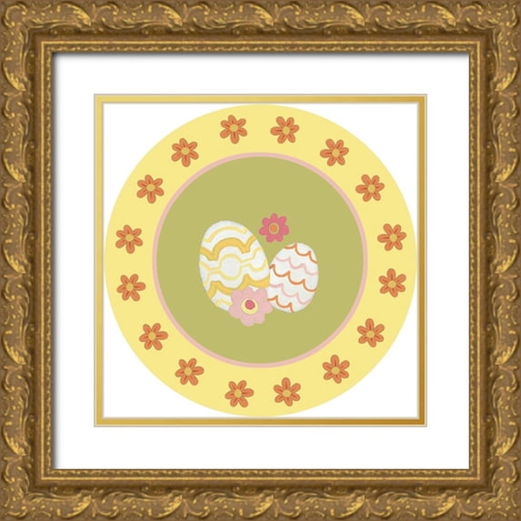 Vess, June Erica 26x26 Gold Ornate Wood Framed with Double Matting Museum Art Print Titled - Easter Sweeties Collection H