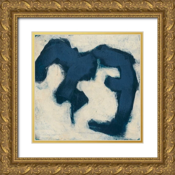 Vess, June Erica 26x26 Gold Ornate Wood Framed with Double Matting Museum Art Print Titled - Gestural VII