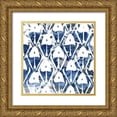 thumbnail image 1 of Vess, June Erica 26x26 Gold Ornate Wood Framed with Double Matting Museum Art Print Titled - Indigo Impression VI, 1 of 4