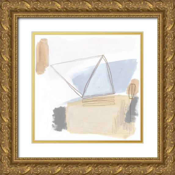 Vess, June Erica 26x26 Gold Ornate Wood Framed with Double Matting Museum Art Print Titled - Overture VI