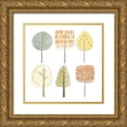 thumbnail image 1 of Vess, June Erica 26x26 Gold Ornate Wood Framed with Double Matting Museum Art Print Titled - Pattern Grove II, 1 of 4