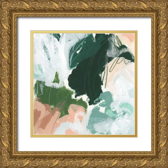 Vess, June Erica 26x26 Gold Ornate Wood Framed with Double Matting Museum Art Print Titled - Riddle Drum II