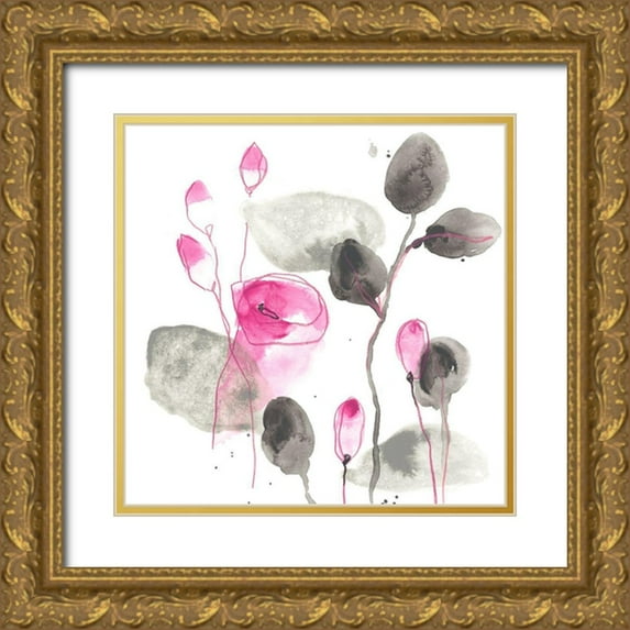 Vess, June Erica 26x26 Gold Ornate Wood Framed with Double Matting Museum Art Print Titled - Snapdragon I