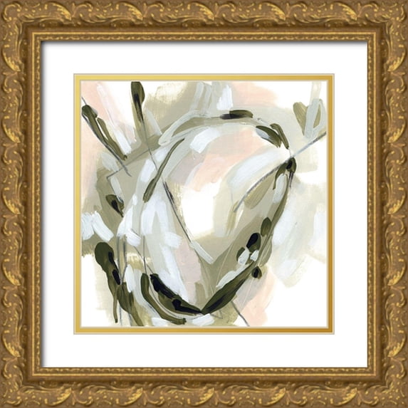 Vess, June Erica 26x26 Gold Ornate Wood Framed with Double Matting Museum Art Print Titled - Spring Cycle I