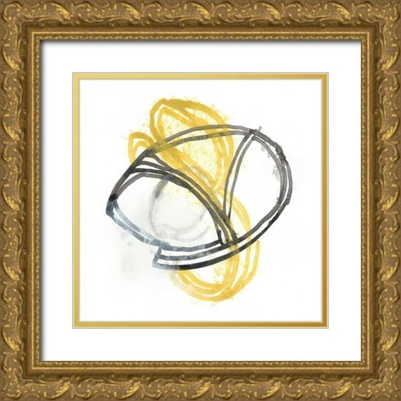 Vess, June Erica 26x26 Gold Ornate Wood Framed with Double Matting Museum Art Print Titled - String Orbit VI