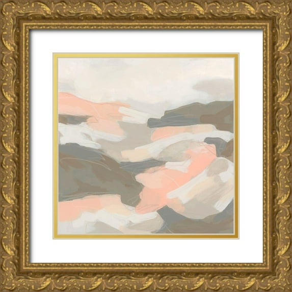 Vess, June Erica 26x26 Gold Ornate Wood Framed with Double Matting Museum Art Print Titled - Tonal Dunes I