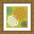 thumbnail image 1 of Vess, June Erica 26x26 Gold Ornate Wood Framed with Double Matting Museum Art Print Titled - Vibrant Winter Lace II, 1 of 4