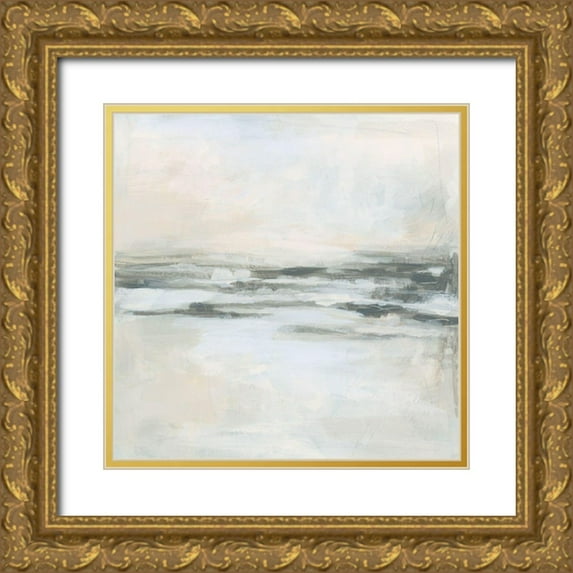 Vess, June Erica 26x26 Gold Ornate Wood Framed with Double Matting Museum Art Print Titled - Winter Coast I