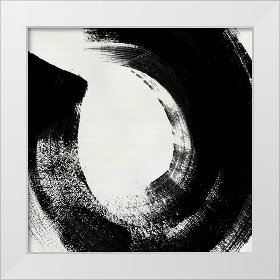 Vess, June Erica 26x26 White Modern Wood Framed Museum Art Print Titled - Block Brushwork VIII