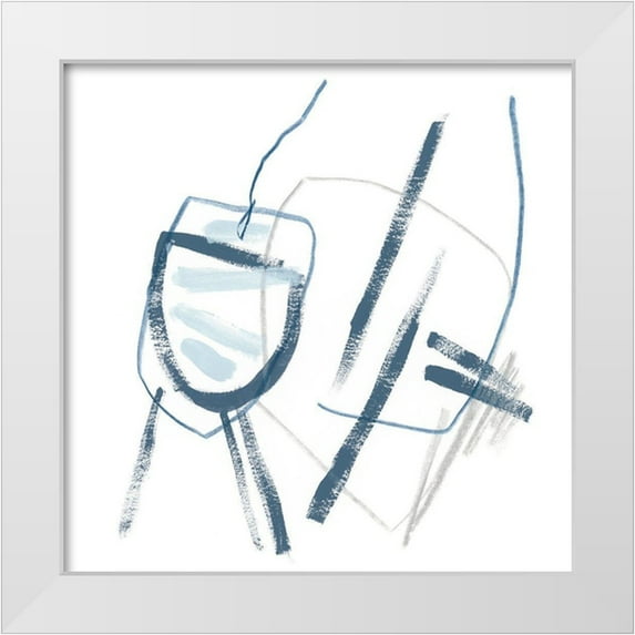 Vess, June Erica 26x26 White Modern Wood Framed Museum Art Print Titled - Buoy Lines II