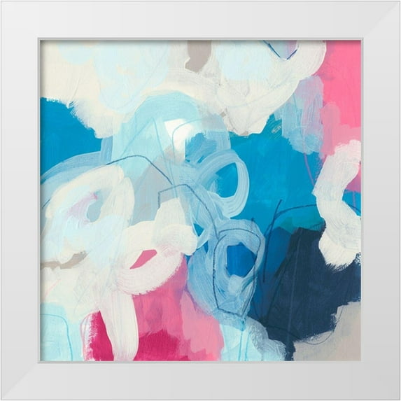 Vess, June Erica 26x26 White Modern Wood Framed Museum Art Print Titled - Electron I