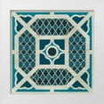 thumbnail image 1 of Vess, June Erica 26x26 White Modern Wood Framed Museum Art Print Titled - Embellished Indigo Lattice IV, 1 of 4