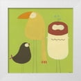 thumbnail image 1 of Vess, June Erica 26x26 White Modern Wood Framed Museum Art Print Titled - Feathered Friends I, 1 of 4