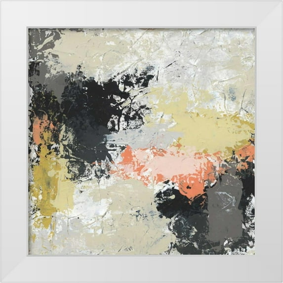 Vess, June Erica 26x26 White Modern Wood Framed Museum Art Print Titled - Gossamer Cloud II