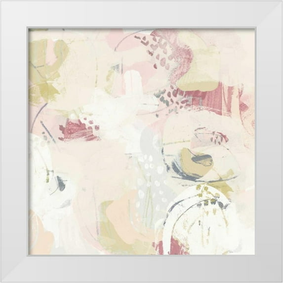 Vess, June Erica 26x26 White Modern Wood Framed Museum Art Print Titled - Hanami II
