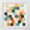 thumbnail image 1 of Vess, June Erica 26x26 White Modern Wood Framed Museum Art Print Titled - Honeycomb Geometry III, 1 of 4