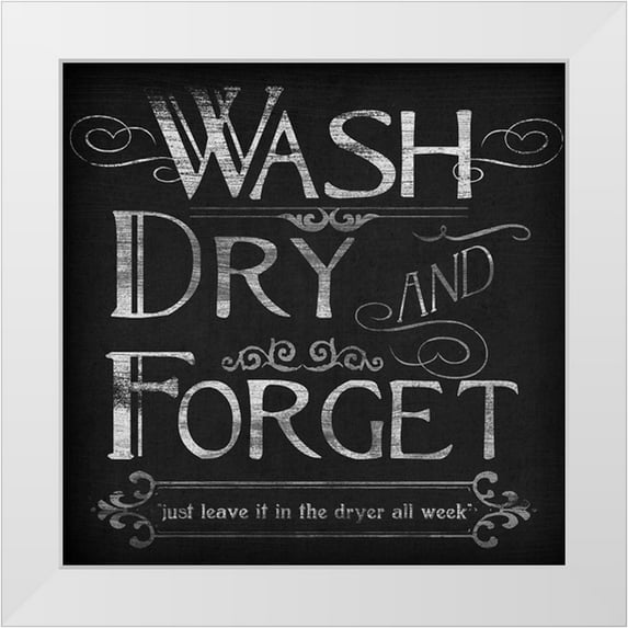 Vess, June Erica 26x26 White Modern Wood Framed Museum Art Print Titled - Laundry Snark I