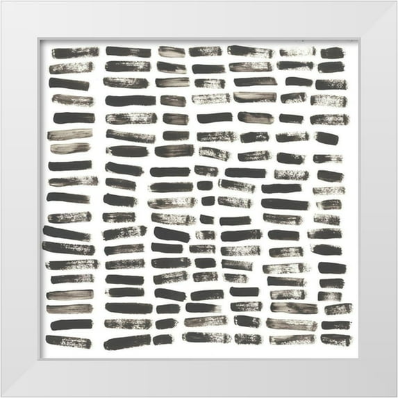 Vess, June Erica 26x26 White Modern Wood Framed Museum Art Print Titled - Mixed Signals III