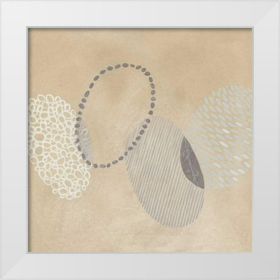 Vess, June Erica 26x26 White Modern Wood Framed Museum Art Print Titled - Parchment Prose VIII