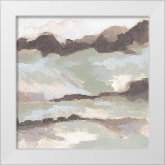 Vess, June Erica 26x26 White Modern Wood Framed Museum Art Print Titled - Range Mist II